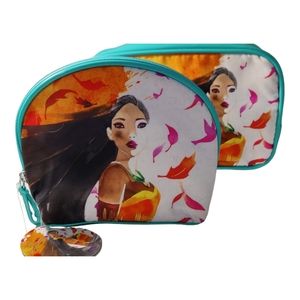 Disney POCAHONTAS 2 Pc Travel Makeup Bag set BNWT